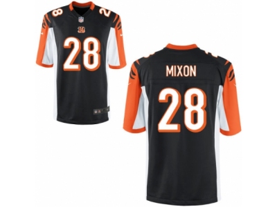  Cincinnati Bengals 28 Joe Mixon Game Black Team Color NFL Jersey