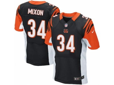  Cincinnati Bengals 34 Joe Mixon Elite Black Team Color NFL Jersey