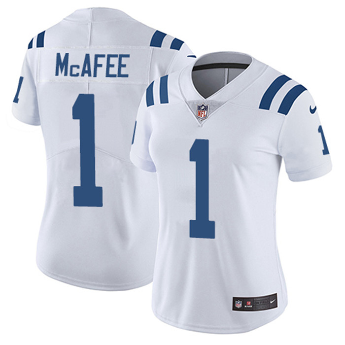  Colts 1 Pat McAfee White Women Vapor Untouchable Limited Jersey