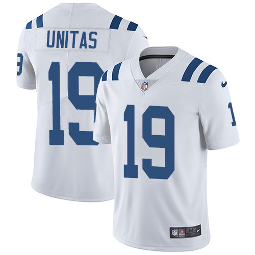  Colts 19 Johnny Unitas White Vapor Untouchable Player Limited Jersey