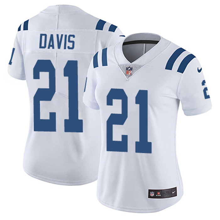  Colts 21 Vontae Davis White Women Vapor Untouchable Limited Jersey