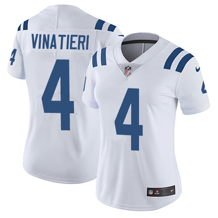  Colts 4 Adam Vinatieri White Women Vapor Untouchable Limited Jersey