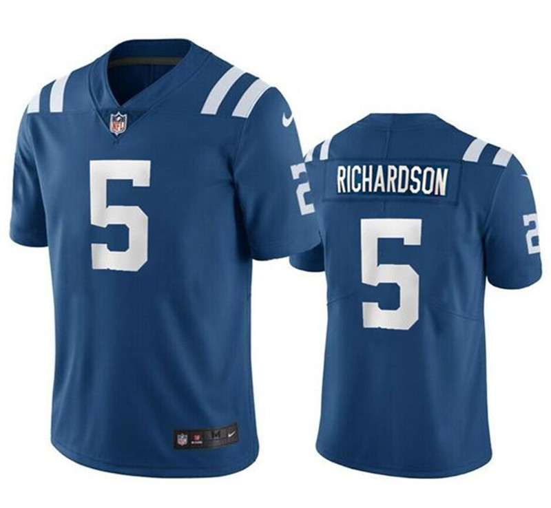 Nike Colts 5 Anthony Richardson Blue 2023 NFL Draft Color Limited Jersey