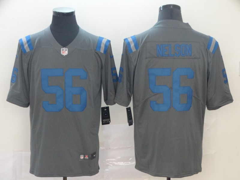 Nike Colts 56 Quenton Nelson Gray Inverted Legend Limited Jersey