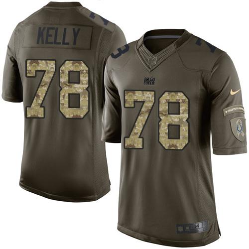  Colts 78 Ryan Kelly Green Youth Stitched NFL Limited Salute to Service Jersey