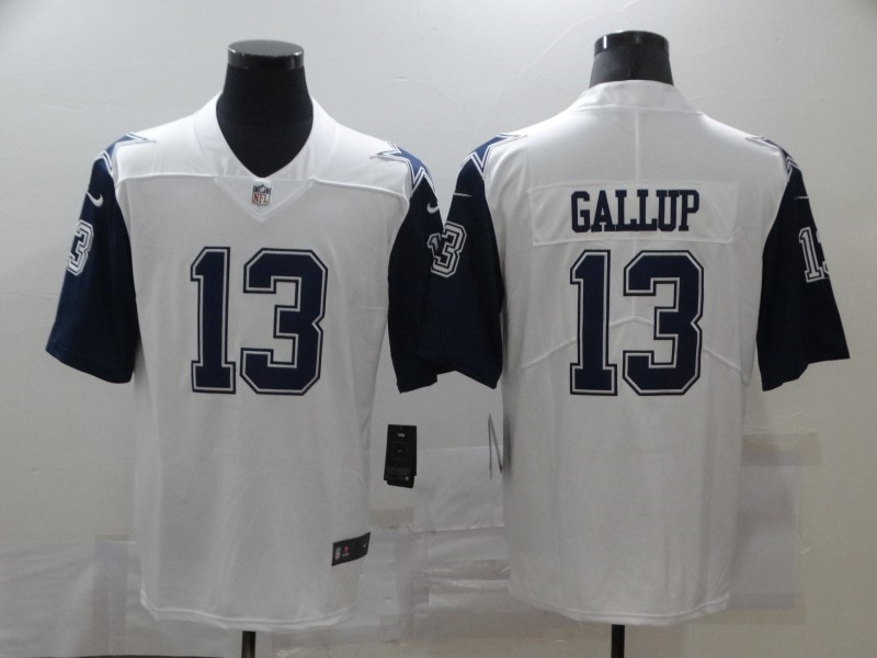 Nike Cowboys 13 Michael Gallup White Color Rush Limited Jersey