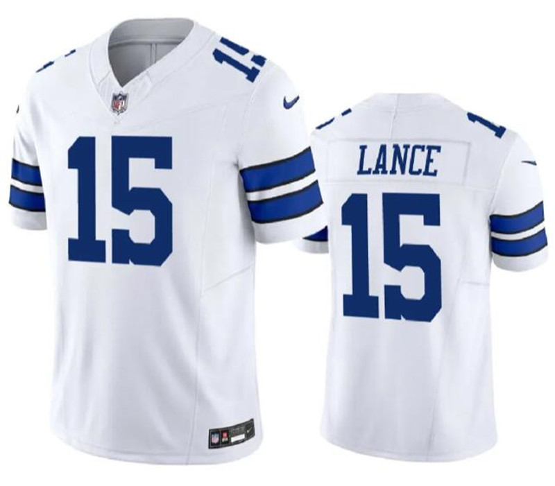 Nike Cowboys 15 Trey Lance White Vapor Limited Jersey