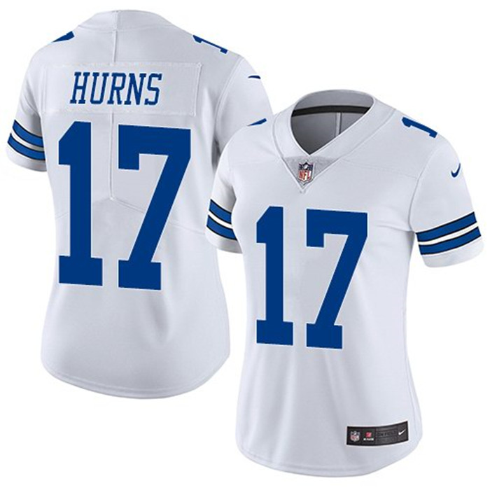  Cowboys 17 Allen Hurns White Women Vapor Untouchable Limited Jersey