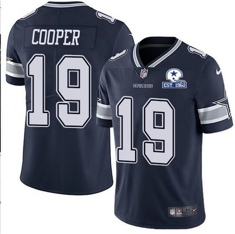 Nike Cowboys 19 Amari Cooper Navy With Est 1960 Patch Vapor Untouchable Limited Jersey