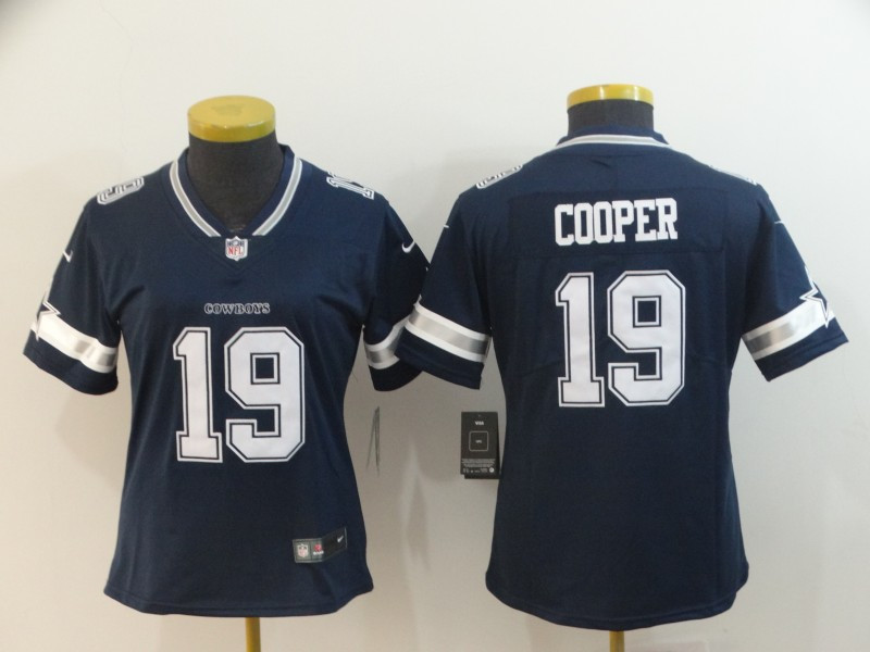  Cowboys 19 Amari Cooper Navy Women Vapor Untouchable Limited Jersey