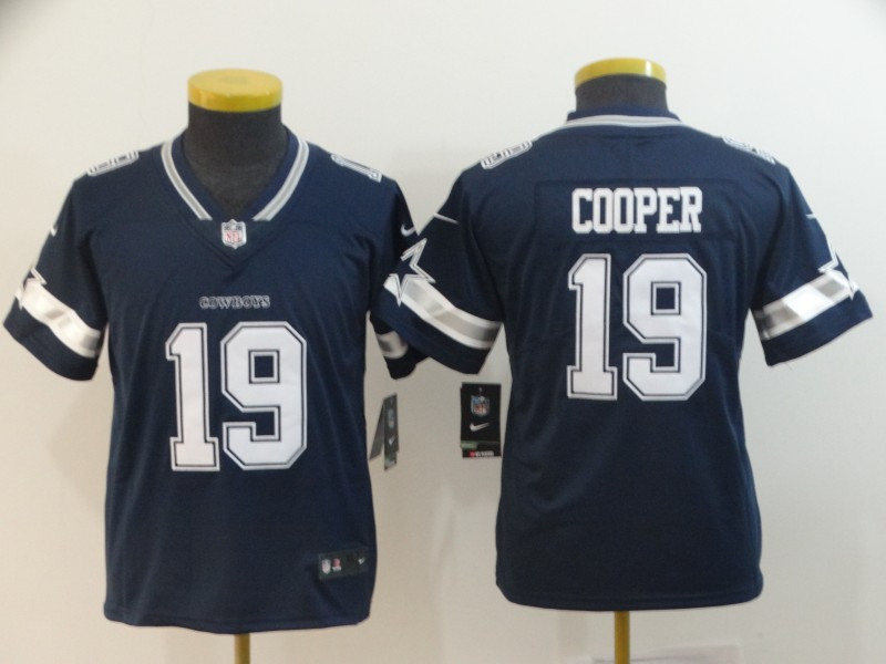  Cowboys 19 Amari Cooper Navy Youth Vapor Untouchable Limited Jersey
