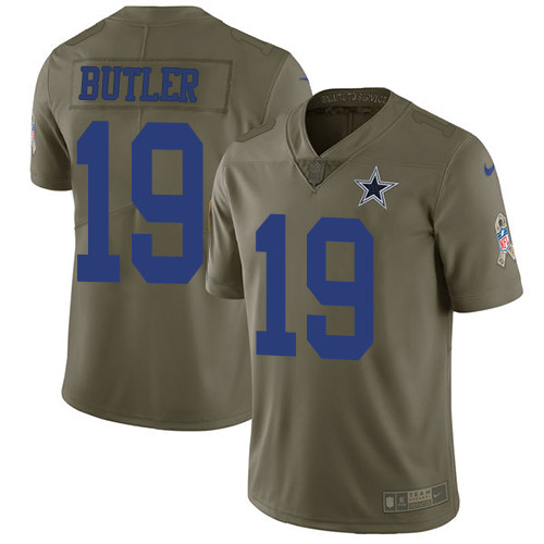  Cowboys 19 Brice Butler Olive Salute To Service Limited Jersey