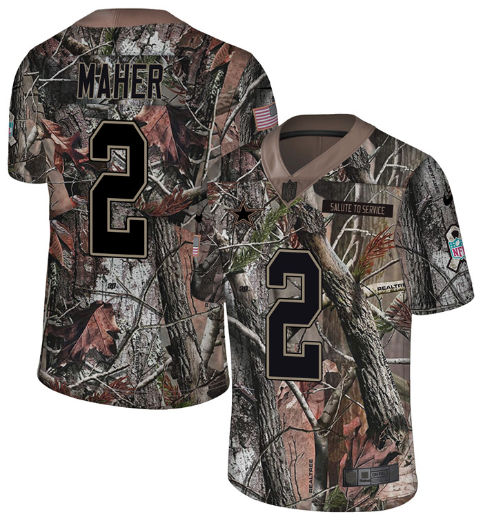  Cowboys 2 Brett Maher Camo Rush Limited Jersey