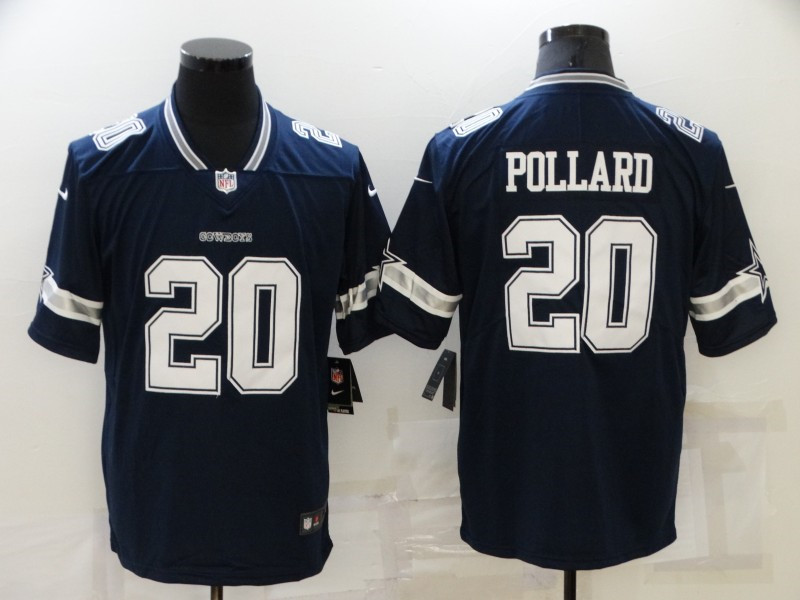 Nike Cowboys 20 Tony Pollard Navy Vapor Untouchable Limited Jersey