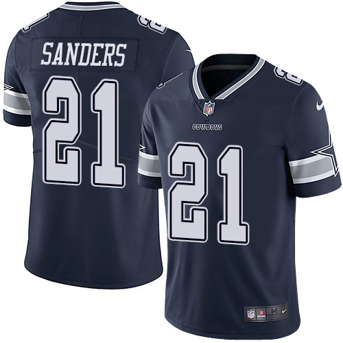  Cowboys 21 Deion Sanders Navy Vapor Untouchable Player Limited Jersey