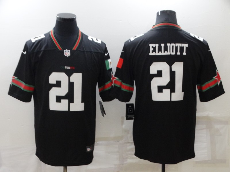 Nike Cowboys 21 Ezekiel Elliott Black Magnet Mexico Mexican Vapor Limited Jersey