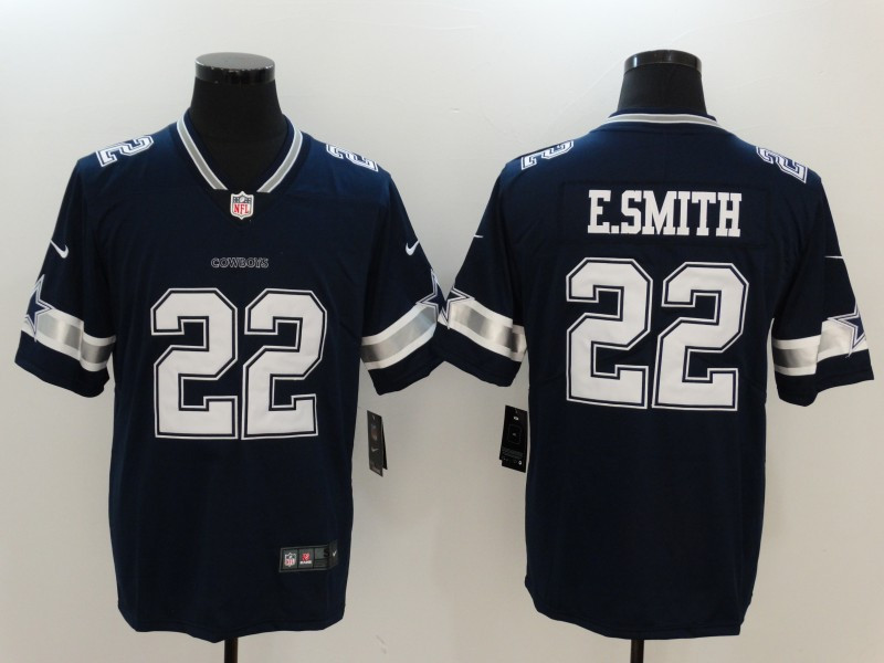  Cowboys 22 Emmitt Smith Navy Vapor Untouchable Player Limited Jersey