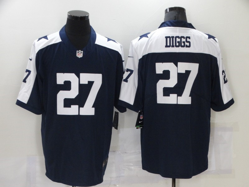 Nike Cowboys 27 Trevon Diggs Navy Thanksgiving Vapor Untouchable Limited Jersey