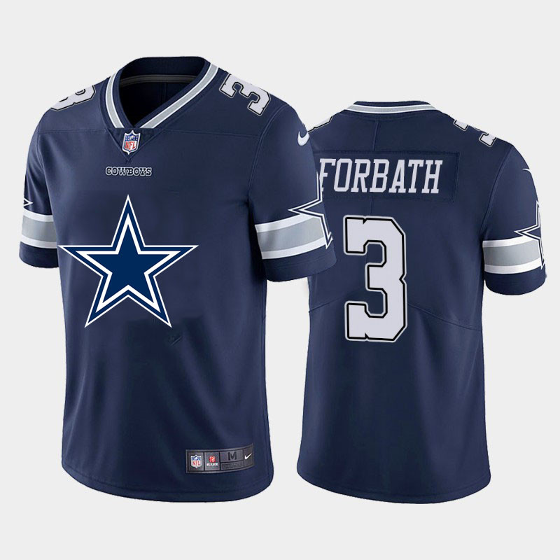 Nike Cowboys 3 Kai Forbath Navy Team Big Logo Vapor Untouchable Limited Jersey