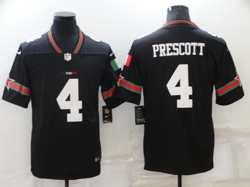 Nike Cowboys 4 Dak Prescott Black Magnet Mexico Mexican Vapor Limited Jersey