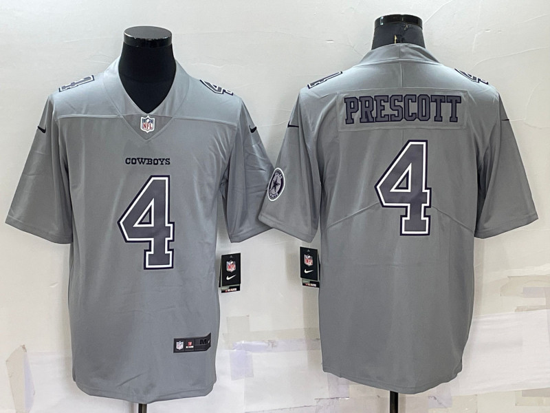 Nike Cowboys 4 Dak Prescott Gray Atmosphere Fashion Vapor Limited Jersey