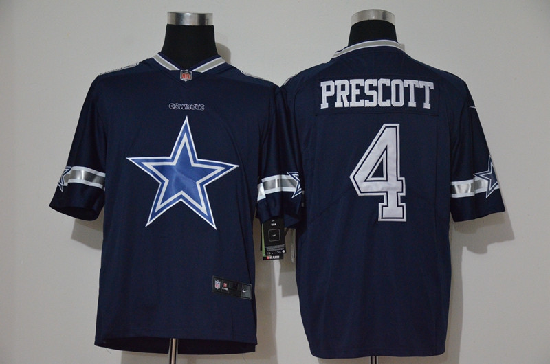 Nike Cowboys 4 Dak Prescott Navy Vapor Untouchable Limited Jersey