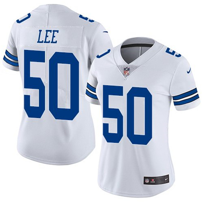  Cowboys 50 Sean Lee White Women Vapor Untouchable Limited Jersey