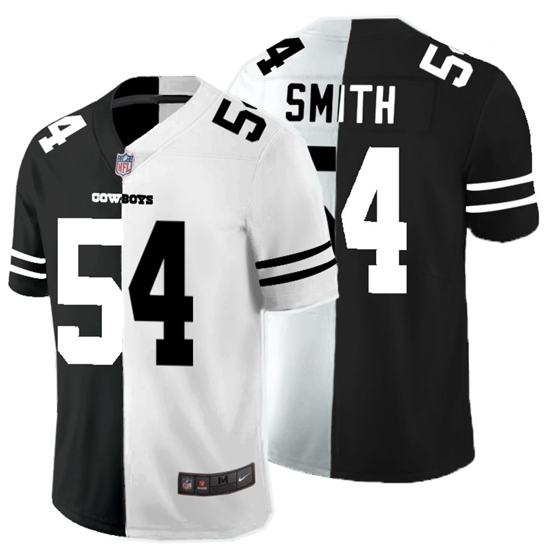 Nike Cowboys 54 Jaylon Smith Black And White Split Vapor Untouchable Limited Jersey