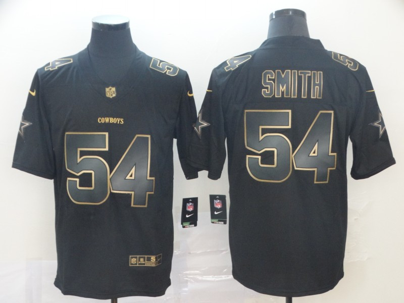 Nike Cowboys 54 Jaylon Smith Black Gold Vapor Untouchable Limited Jersey