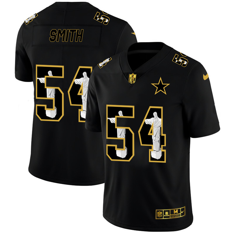 Nike Cowboys 54 Jaylon Smith Black Jesus Faith Edition Limited Jersey