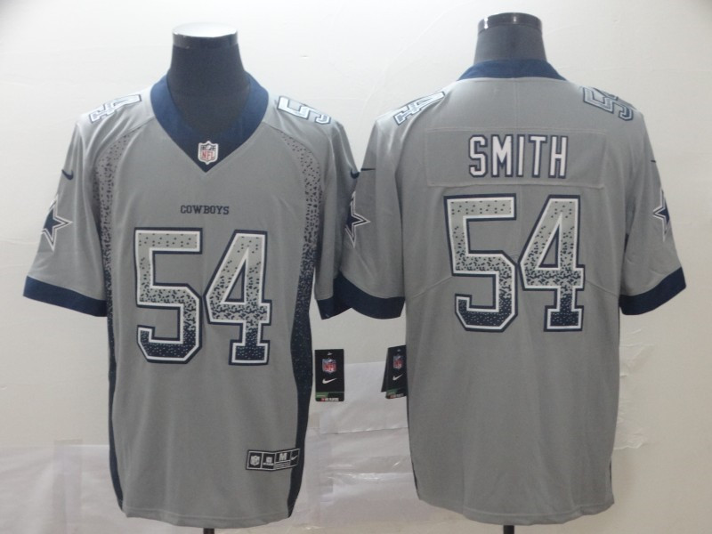 Nike Cowboys 54 Jaylon Smith Gray Drift Fashion Limited Jersey