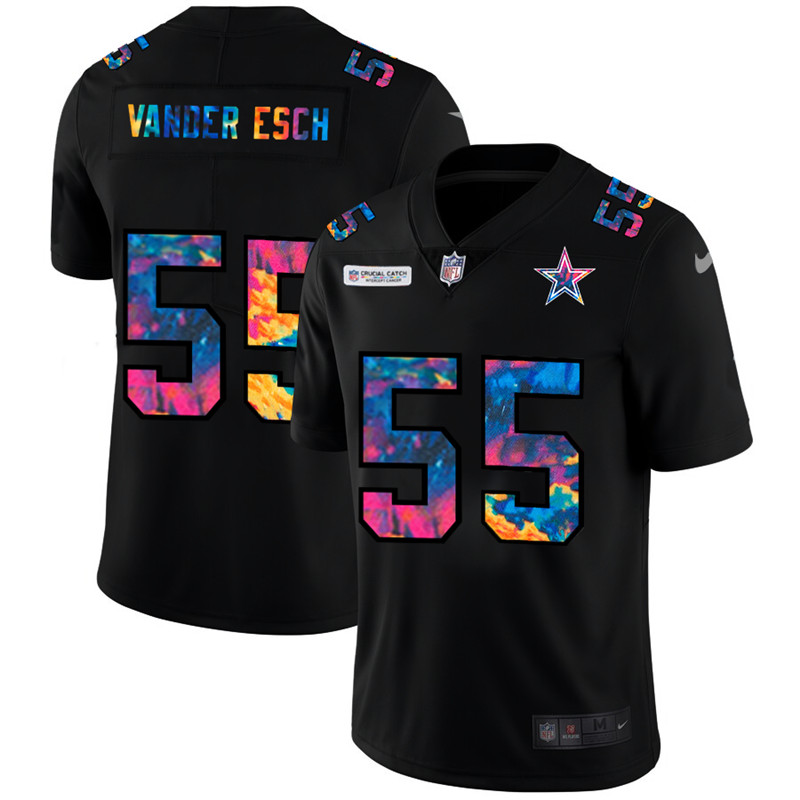 Nike Cowboys 55 Leighton Vander Esch Black Vapor Untouchable Fashion Limited Jersey