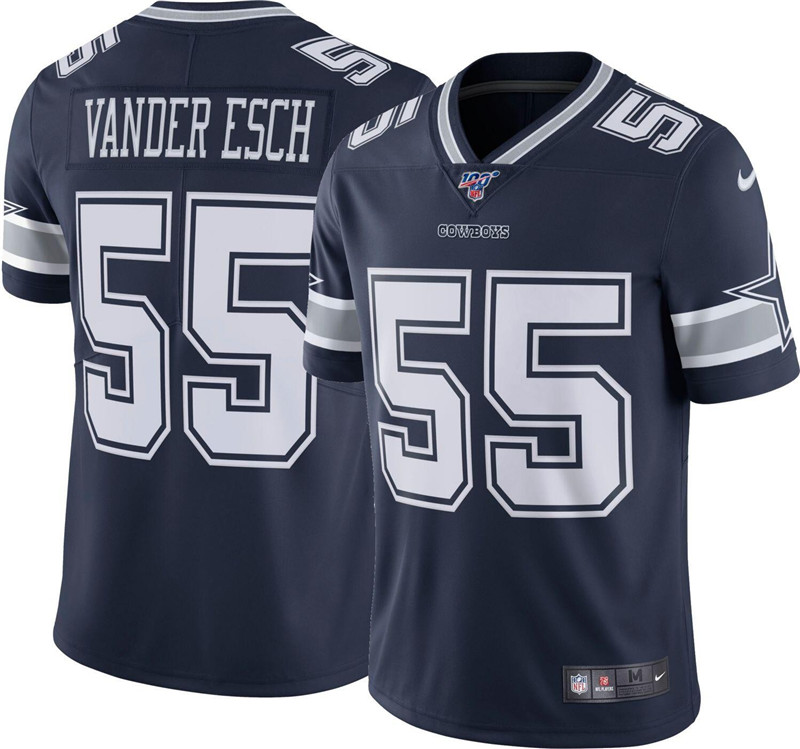Nike Cowboys 55 Leighton Vander Esch Navy 100th Season Vapor Untouchable Limited Jersey