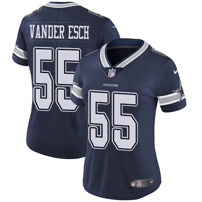  Cowboys 55 Leighton Vander Esch Navy Women Vapor Untouchable Limited Jersey