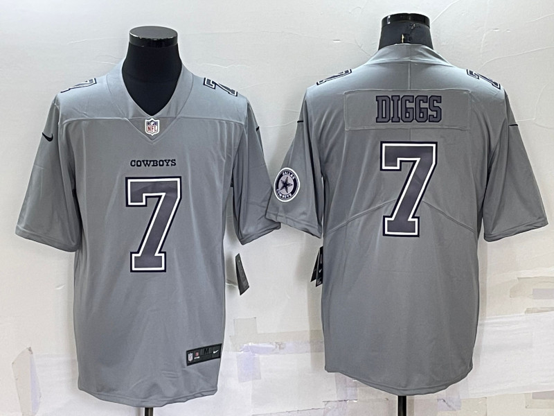 Nike Cowboys 7 Trevon Diggs Gray Atmosphere Fashion Vapor Limited Jersey