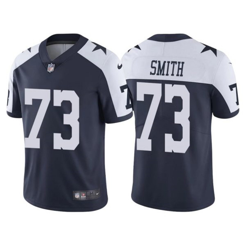Nike Cowboys 73 Tyler Smith Navy 2022 NFL Draft Thowback Vapor Untouchable Limited Jersey