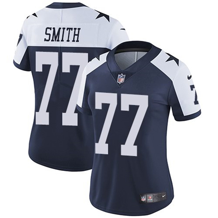  Cowboys 77 Tyron Smith Navy Alternate Women Vapor Untouchable Limited Jersey