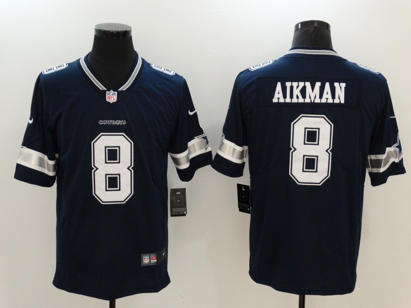  Cowboys 8 Troy Aikman Navy Vapor Untouchable Player Limited Jersey