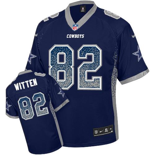  Cowboys 82 Jason Witten Navy Blue Team Color Men Stitched NFL Elite Drift Fashion Jersey