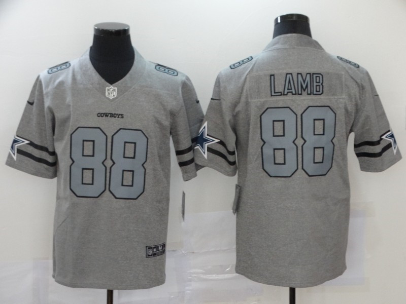 Nike Cowboys 88 Ceedee Lamb 2019 Gray Gridiron Gray Vapor Untouchable Limited Jersey