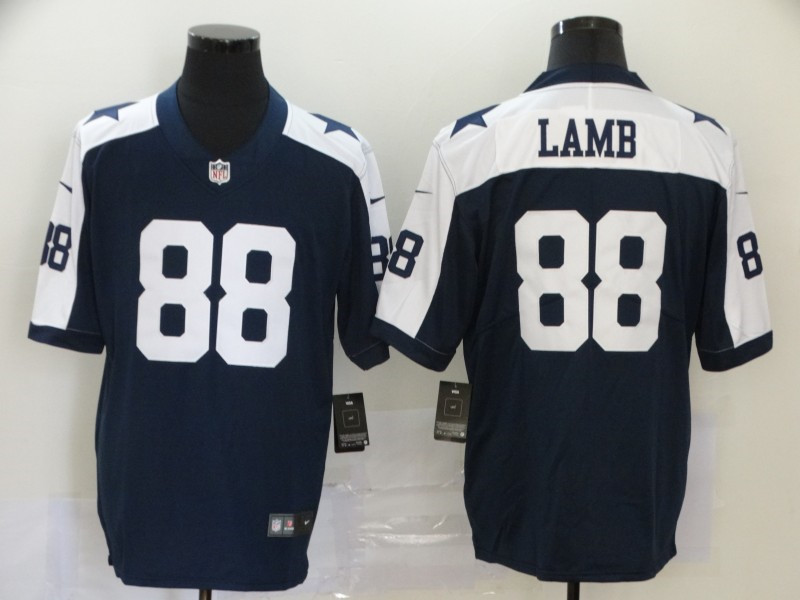 Nike Cowboys 88 Ceedee Lamb Navy 2020 NFL Draft First Round Pick Throwback Vapor Untouchable Limited Jersey
