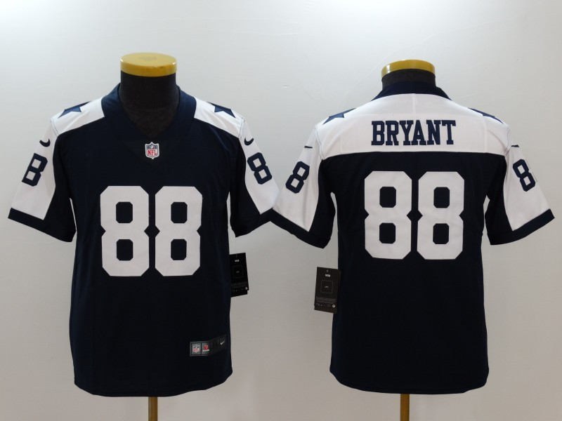  Cowboys 88 Dez Bryant Navy Throwback Youth Vapor Untouchable Player Limited Jersey