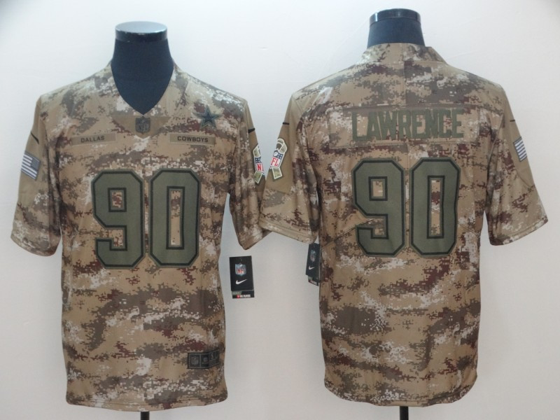  Cowboys 90 DeMarcus Lawrence Camo Salute To Service Limited Jersey