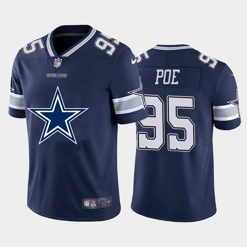 Nike Cowboys 95 Dontari Poe Navy Team Big Logo Vapor Untouchable Limited Jersey