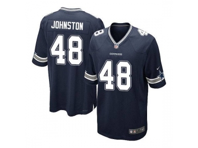  Dallas Cowboys 48 Daryl Johnston Navy Blue Game Home Jersey