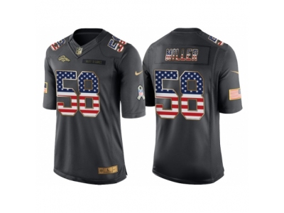 Denver Broncos 58 Von Miller Anthracite Salute to Service USA Flag Fashion Jersey