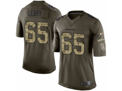  Denver Broncos 65 Ronald Leary Limited Green Salute to Service NFL Jersey