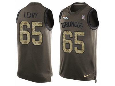  Denver Broncos 65 Ronald Leary Limited Green Salute to Service Tank Top NFL Jersey