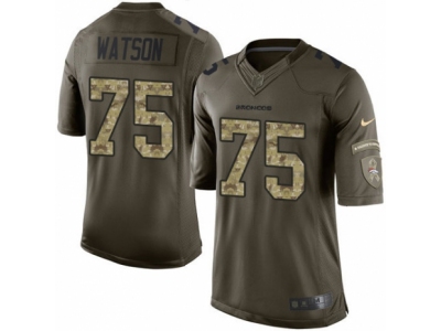  Denver Broncos 75 Menelik Watson Limited Green Salute to Service NFL Jersey