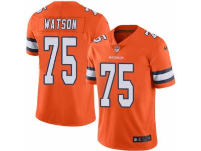  Denver Broncos 75 Menelik Watson Limited Orange Rush NFL Jersey